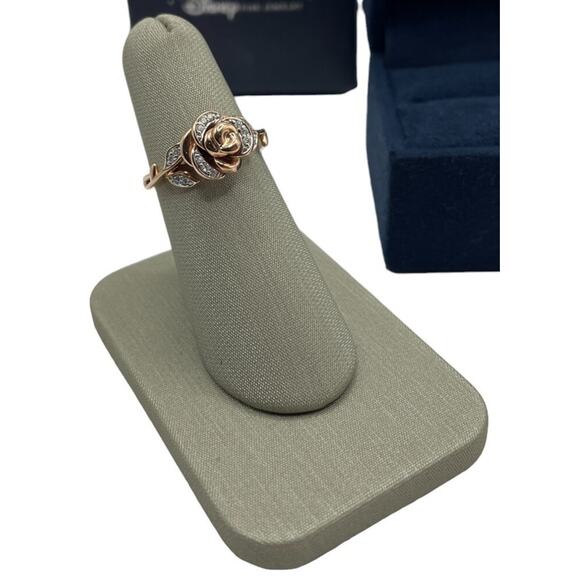 10K Rose Gold Disney Enchanted Beauty & The Beast Rose Ring (3937) - Picture 4 of 6